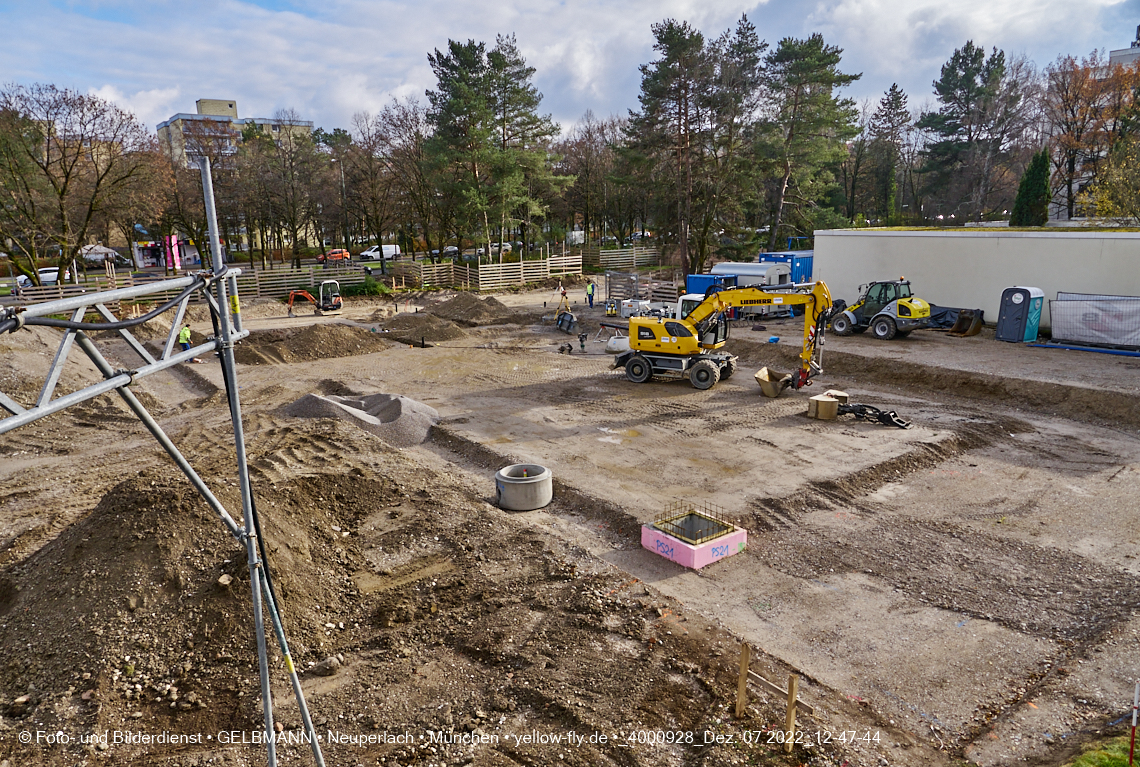 07.12.2022 - Baustelle an der Quiddestraße Haus für Kinder in Neuperlach
